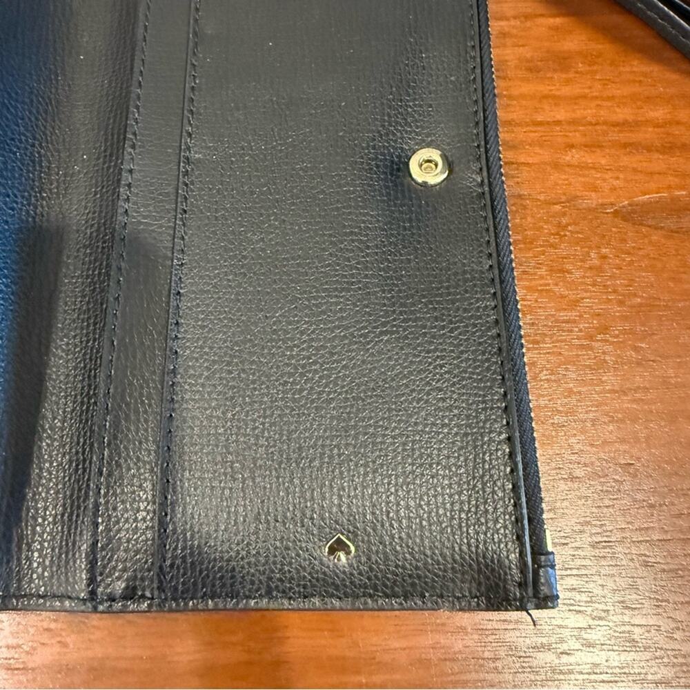 Kate Spade Black Bifold Continental Wallet Wristlet - Picture 5 of 8